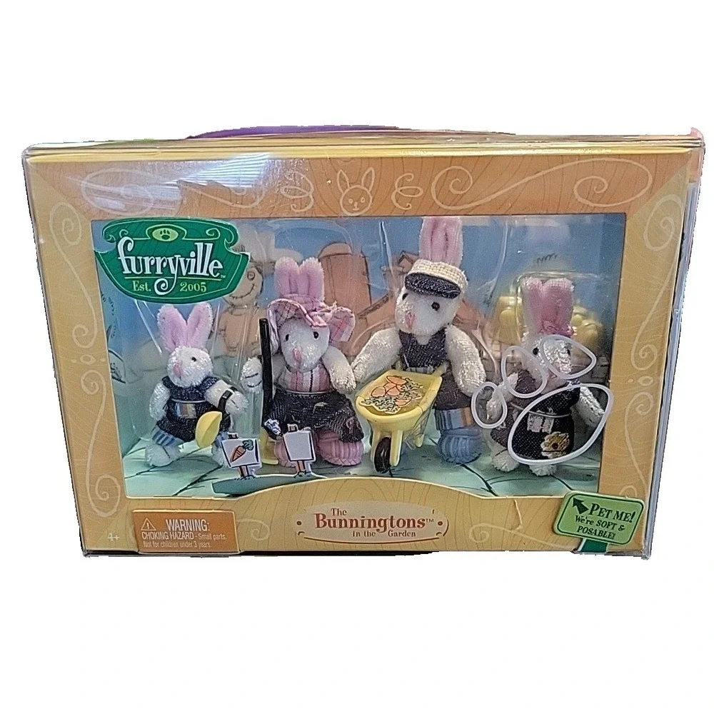 Furryville The Bunningtons in the Garden 2004 Bunny Family Mattel Rabbits
